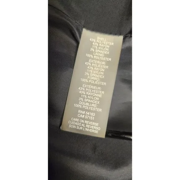 Calvin Klein Houndstooth Black/White Single Breasted Open Blazer Jacket 18W - Picture 7 of 9